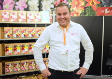 De Lily Company, vertegenwoordigd door Giel Visser deze beurs, focust zich op de droogverkoop van de lelies. Giel is sinds 4 maanden ook mede-eigenaar geworden van de firma.